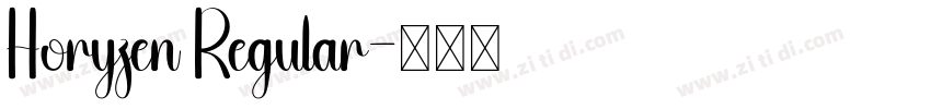 Horyzen Regular字体转换